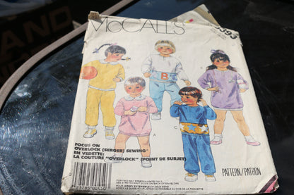 McCall's 3393 Sewing pattern, toddlers' Dress top pants & Dickey size 3 or 4