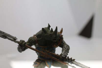 Papo Rhino Mutant Knight Warrior Action Figure Sword and Battle Axe 2007 Loose