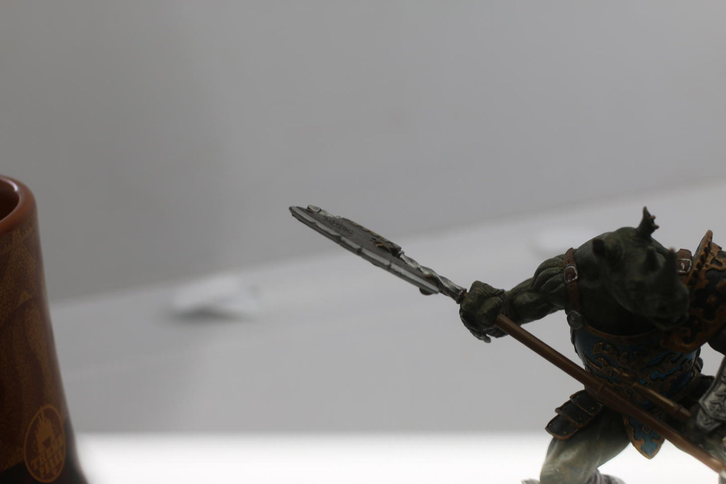 Papo Rhino Mutant Knight Warrior Action Figure Sword and Battle Axe 2007 Loose