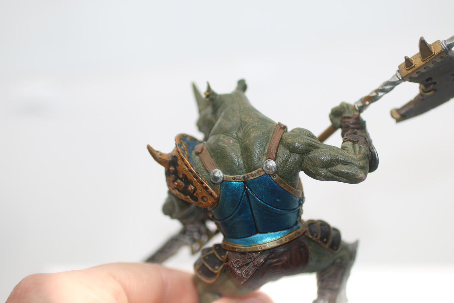 Papo Rhino Mutant Knight Warrior Action Figure Sword and Battle Axe 2007 Loose