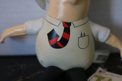 Good Stuff Corp. Dilbert Plush Leather Doll 8” Can Hang W/ Window Stick On w/ tag