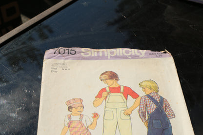 Simplicity 7015 Kids Child Toddlers 1970s Vtg Sewing Pattern Size 3 4or5 6