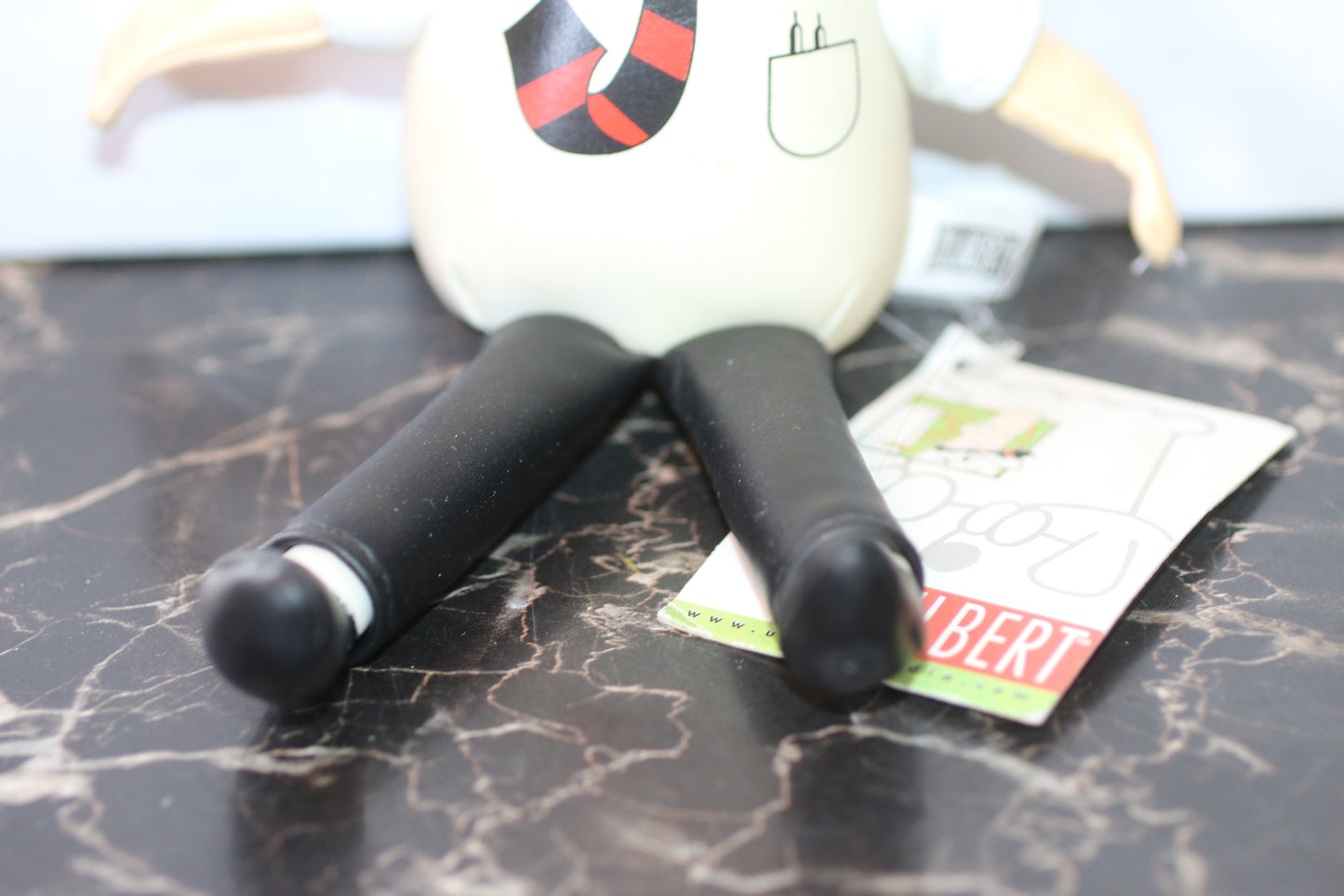 Good Stuff Corp. Dilbert Plush Leather Doll 8” Can Hang W/ Window Stick On w/ tag