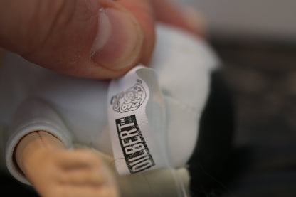 Good Stuff Corp. Dilbert Plush Leather Doll 8” Can Hang W/ Window Stick On w/ tag