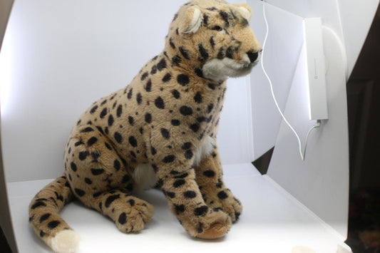 Vintage 1989 Applause WWF Wildlife Cheetah Large Cat Plush Stuffed Animal RARE