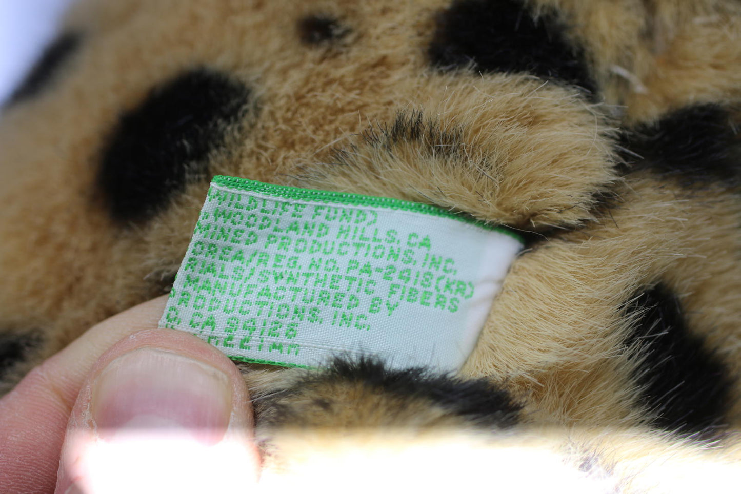 Vintage 1989 Applause WWF Wildlife Cheetah Large Cat Plush Stuffed Animal RARE