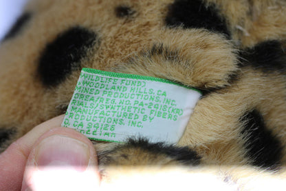 Vintage 1989 Applause WWF Wildlife Cheetah Large Cat Plush Stuffed Animal RARE