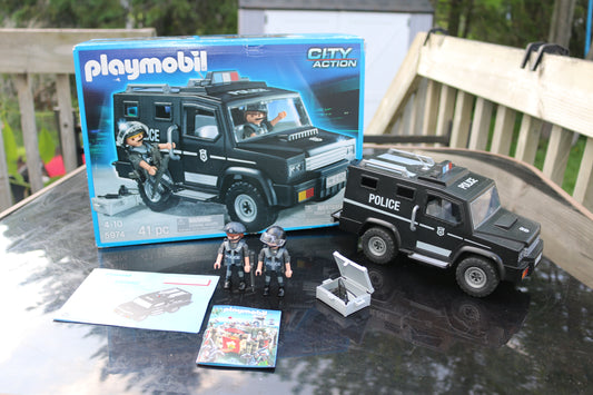 Playmobil City Action #5974 Tactical Unit Police SWAT TEAM Wagon Van
