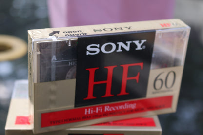NEW Blank SONY HF High Fidelity Normal Bias Audio Cassette Tapes 60 Minutes