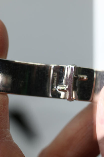 Set of 3 Vintage Silver Engraved Multi Band Hinged Bangle