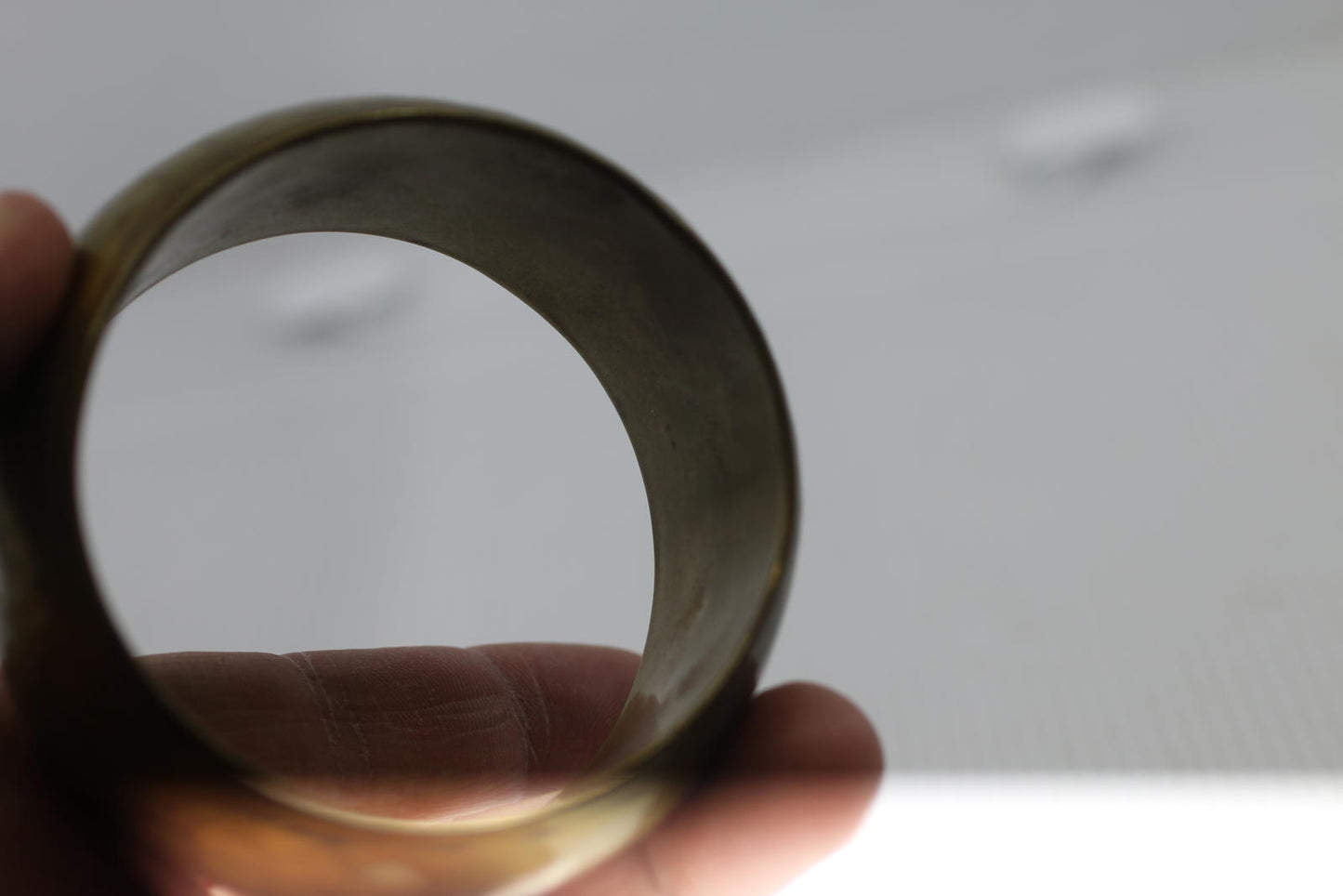 Vintage Wide Hammered Brass Bangle Bracelet Boho Jewelwey
