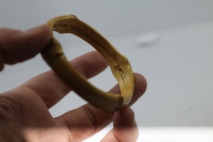 Vintage Faux Bamboo Bangle Bracelet 70s Boho Jewelery