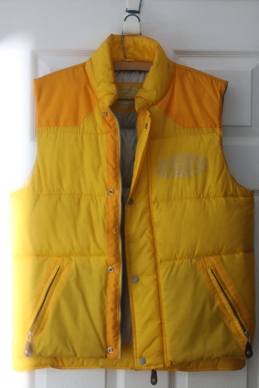No Excess Yellow Puffer Vest Union Garment Vintage 90s Mens