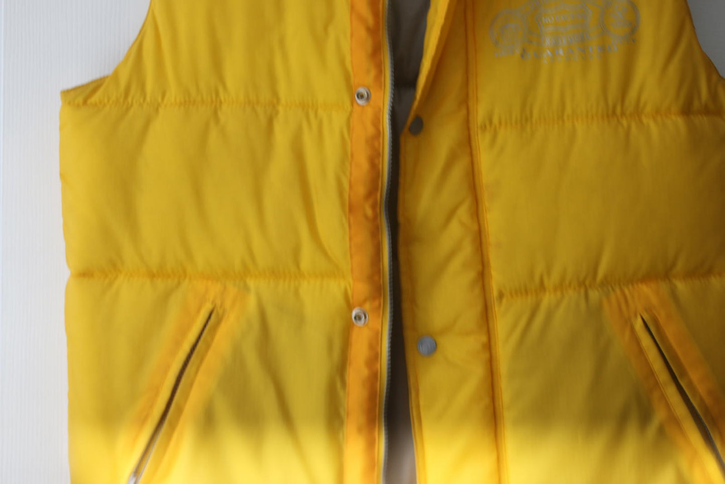 No Excess Yellow Puffer Vest Union Garment Vintage 90s Mens