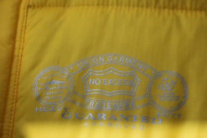 No Excess Yellow Puffer Vest Union Garment Vintage 90s Mens