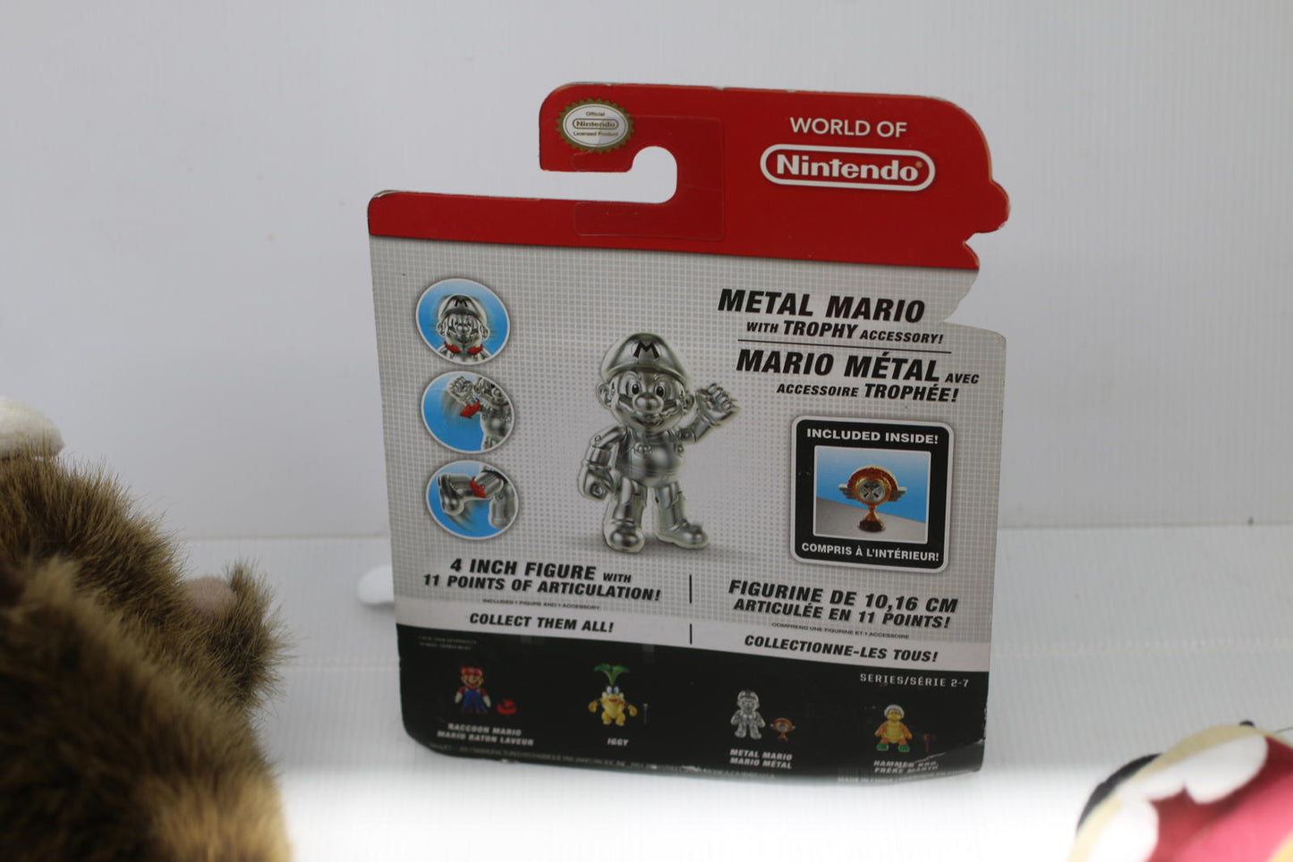 Super Mario Bros. Metal Mario with Trophy Jakks Nintendo 4" Action Figure RARE