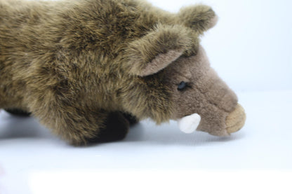 Brown Plush Warthog Stuffed Animal Toy