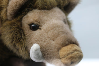 Brown Plush Warthog Stuffed Animal Toy