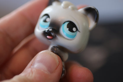 Littlest Pet Shop Siamese Shorthair Cat #5 Blue Eyes LPS