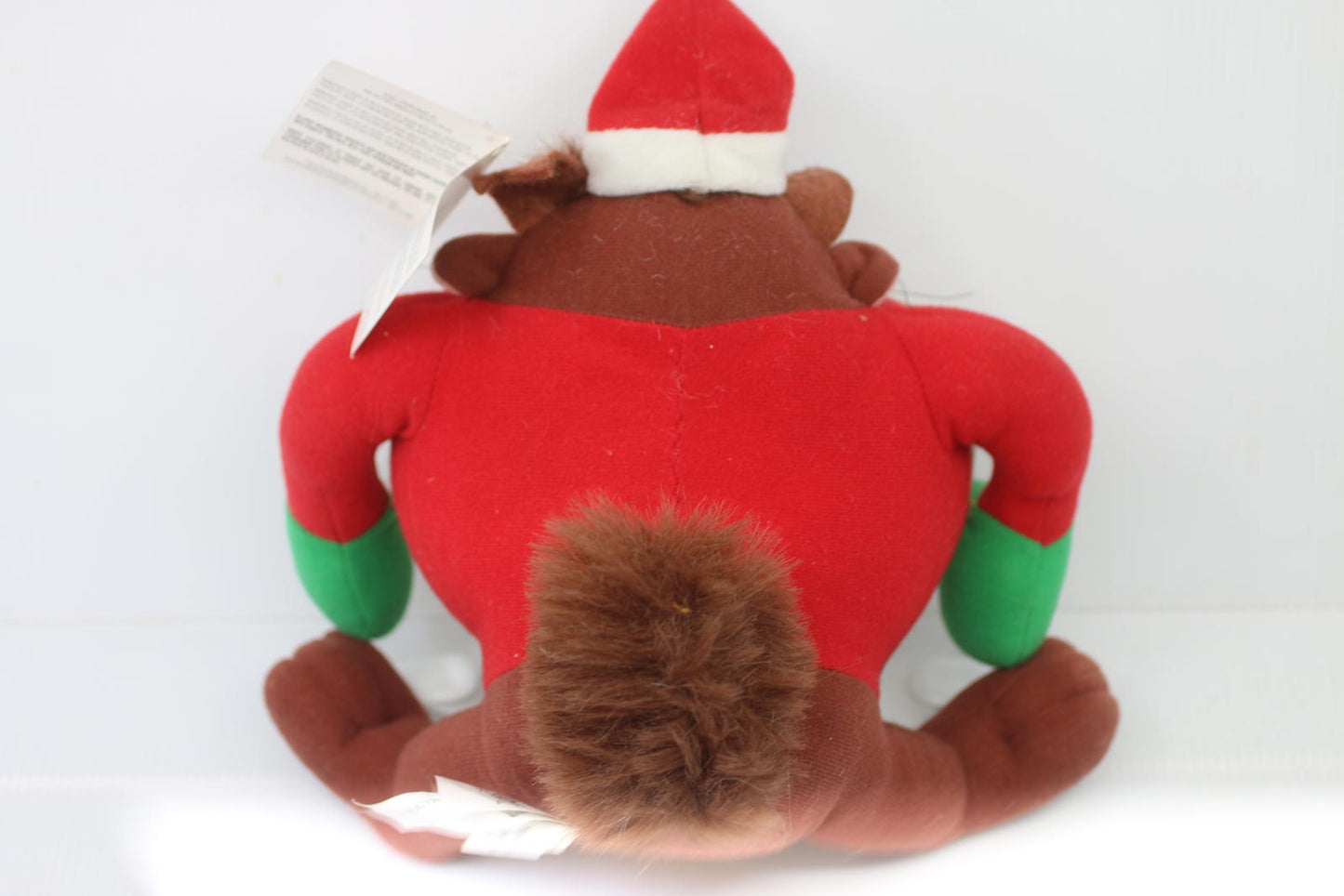 Christmas Tasmanian Devil Plush 9" Stuffed Animal Looney Tunes Santa Hat w/ tag