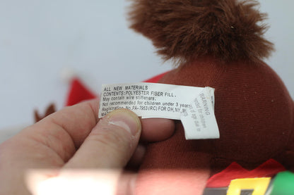 Christmas Tasmanian Devil Plush 9" Stuffed Animal Looney Tunes Santa Hat w/ tag