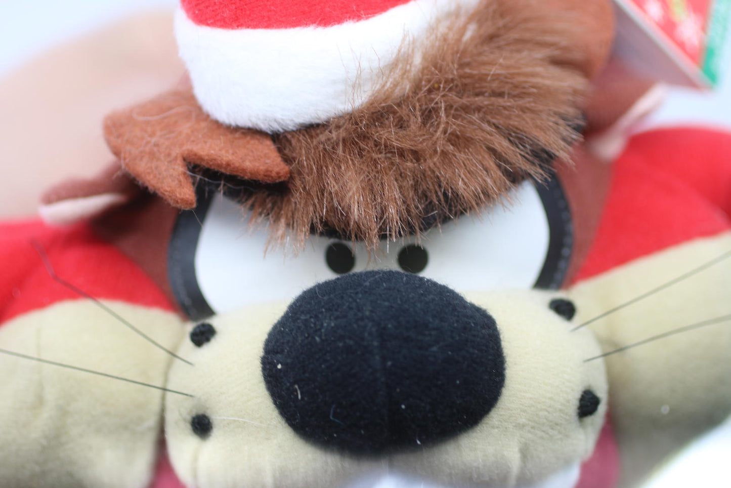Christmas Tasmanian Devil Plush 9" Stuffed Animal Looney Tunes Santa Hat w/ tag
