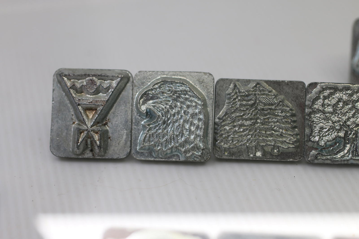 Set of Vintage Metal Craftool Co USA Leather Stamp Lot 1986 Wildlife Set animals