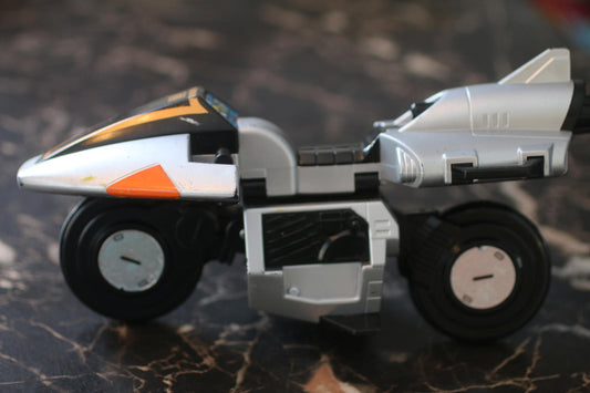 1997 Bandai Power Rangers In Space Silver Galaxy Glider Cycle Motorcycle Bike
