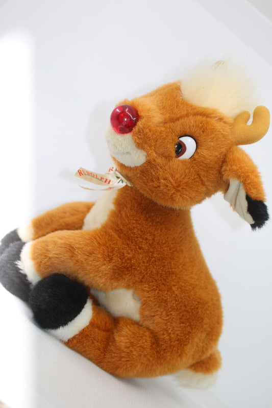 1999 Rudolph the Red Nosed Reindeer Plush Stuffed Animal, Prestige Toy Company