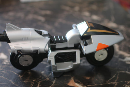 1997 Bandai Power Rangers In Space Silver Galaxy Glider Cycle Motorcycle Bike