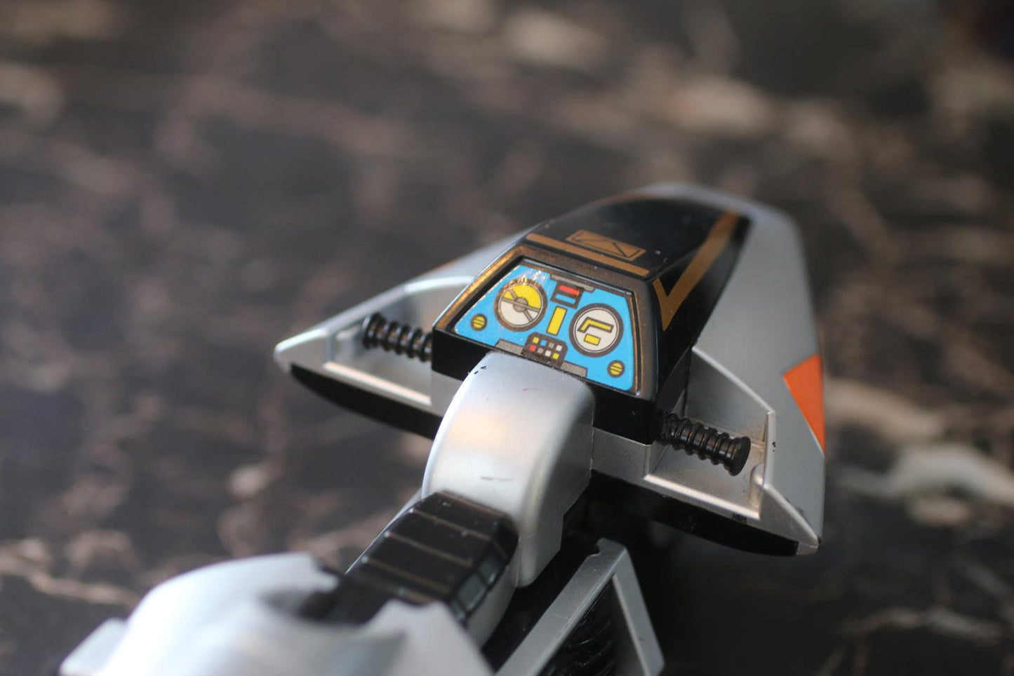 1997 Bandai Power Rangers In Space Silver Galaxy Glider Cycle Motorcycle Bike