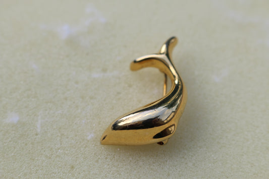 vintage dolphin brooch, maritime themed jewelry, fish brooch, nautical gifts