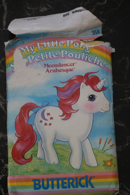 Butterick My Little Pony Petite Pouliche Moondancer Arabesque Pattern 3214 Uncut