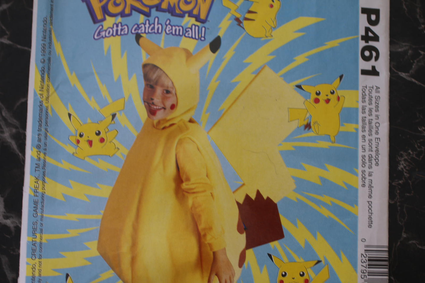 McCall's Pokemon Pikachu Costume Pattern P461 uncut
