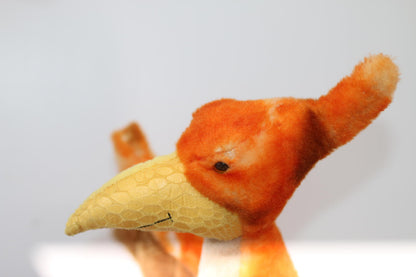 Aurora 9" Orange Flying Dinosaur 2016 Plush Pterodactyl Stuffed Animal Gift Toy