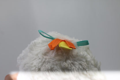 Plush Stuffed Toy with Long Red Limbs and Smiling Face Les Monstres à Câlins