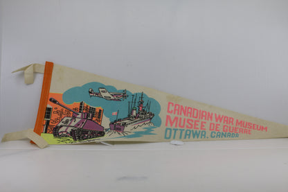 Vtg Souvenir Vintage 1970s Canadian War Museum Felt Pennant