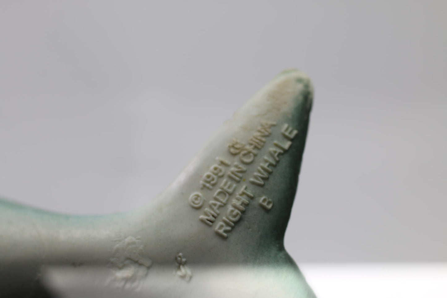 Vintage Right Whale Figure 1991 1986 Ocean Marine Animal Toy