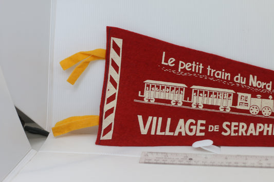 Vintage Souvenir Felt Pennant Le petit train du nord 1990s Original Full Size QC