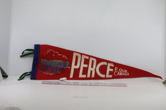 Vintage Souvenir Felt Pennant Roché Percé Le rocher 1990s Original Full Size QC