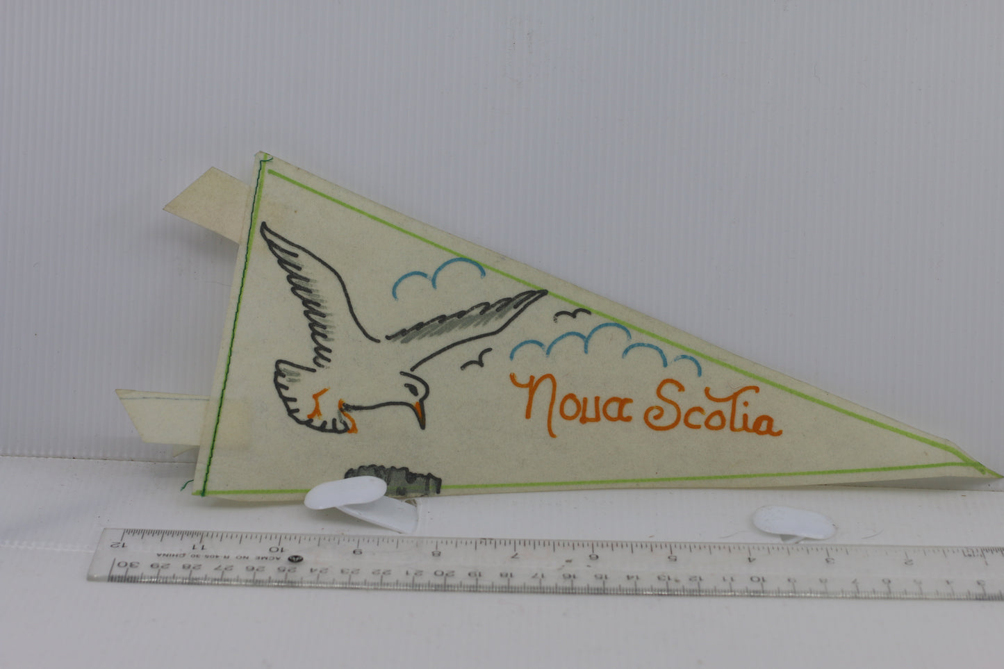 VINTAGE Nova Scotia small SOUVENIR FELT PENNANT FLAG