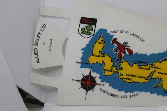 VINTAGE Prince Edward Island SOUVENIR FELT PENNANT FLAG Allied Sales