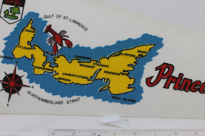 VINTAGE Prince Edward Island SOUVENIR FELT PENNANT FLAG Allied Sales