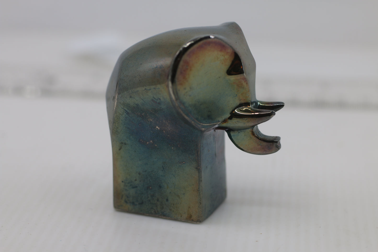 Vtg Gunnar Cyrén for Dansk Silver Plate Elephant Figurine Paperweight MCM Modern