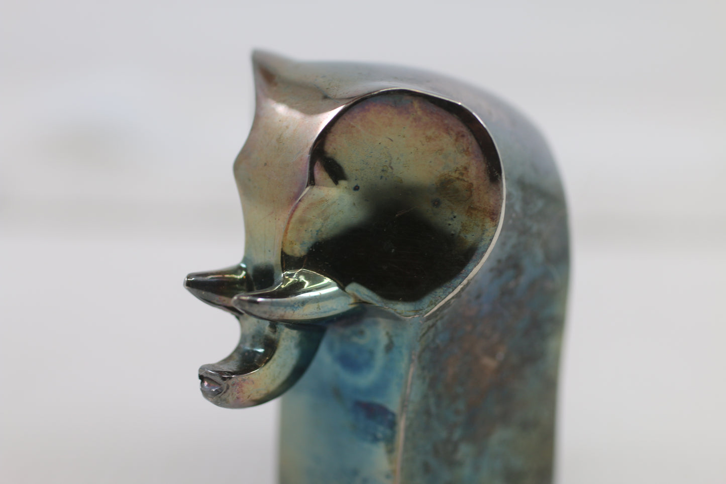 Vtg Gunnar Cyrén for Dansk Silver Plate Elephant Figurine Paperweight MCM Modern