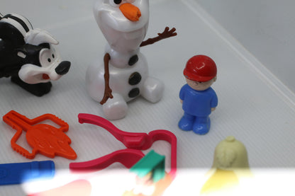 Vintage Mixed Toy HUGE Lot Disney Frozen Olaf Elsa Looney Tunes + More FIGURES