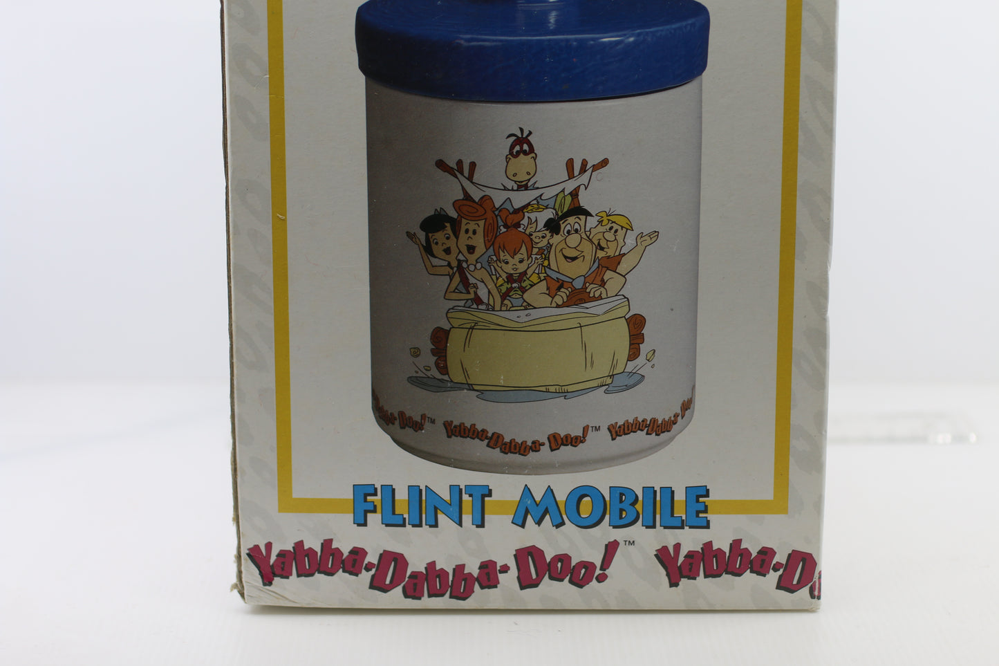 Vintage Flintstones Cookie Jar 1994 Hanna-Barbera Flintmobile With Box