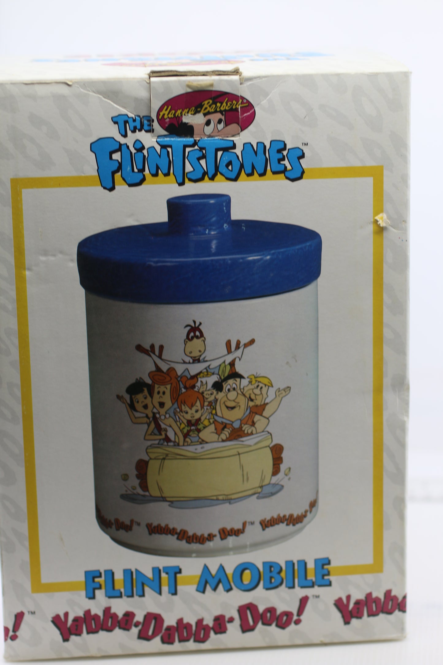 Vintage Flintstones Cookie Jar 1994 Hanna-Barbera Flintmobile With Box