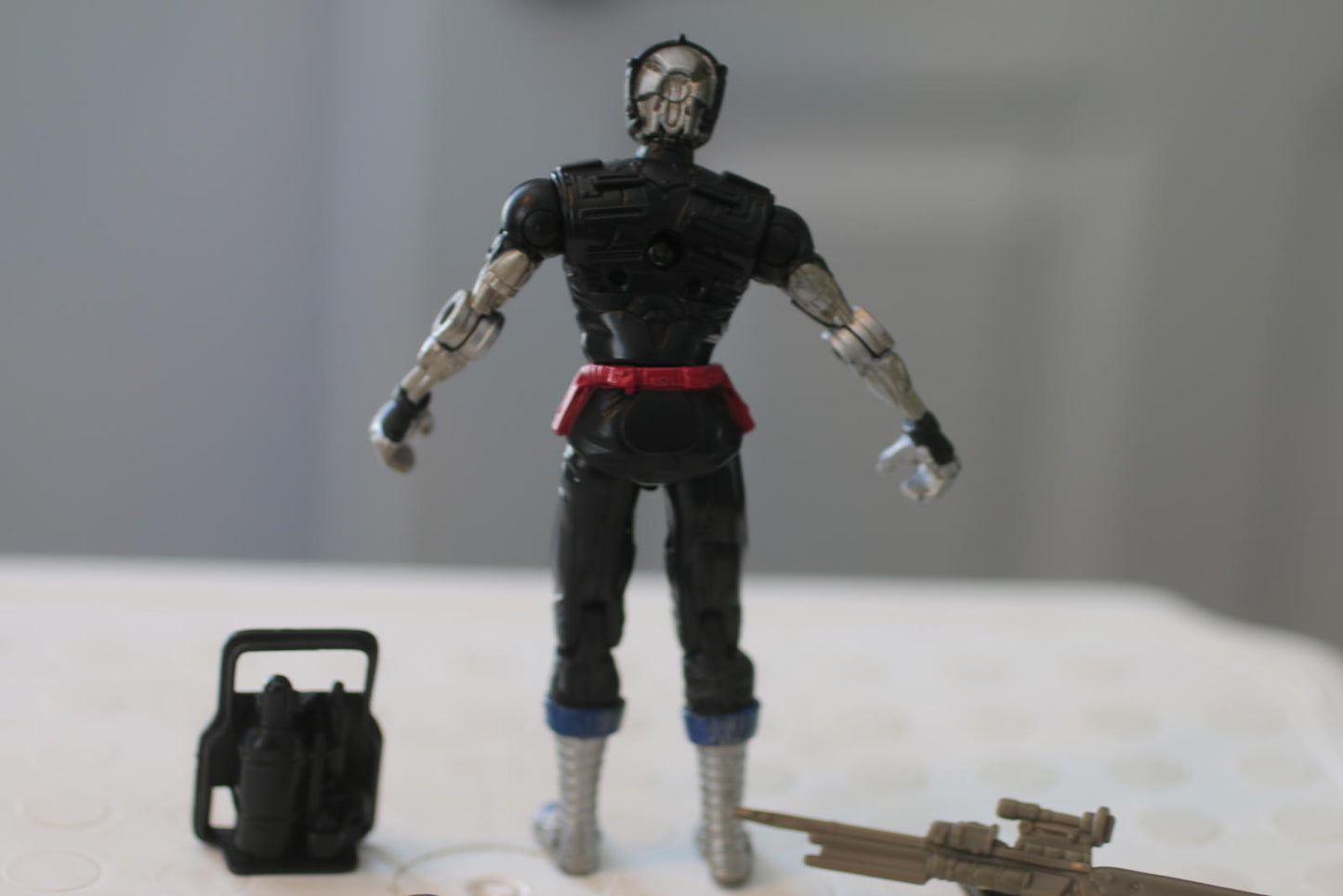 GI JOE 2002 COBRA B.A.T. v3 FIGURE BATTLE ANDROID TROOPER COMPLETE