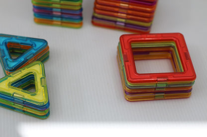 AMOSTING Colorful Building Tiles Set Squares & Triangles w/ Bag / Instruction